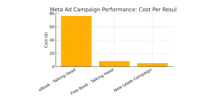 Bar chart showing Meta Ad Campaign Performance